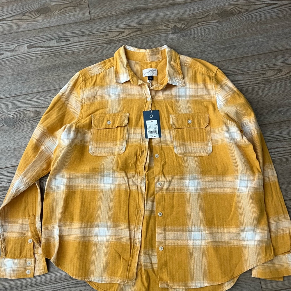 Universal Thread Mustard Plaid Shirt